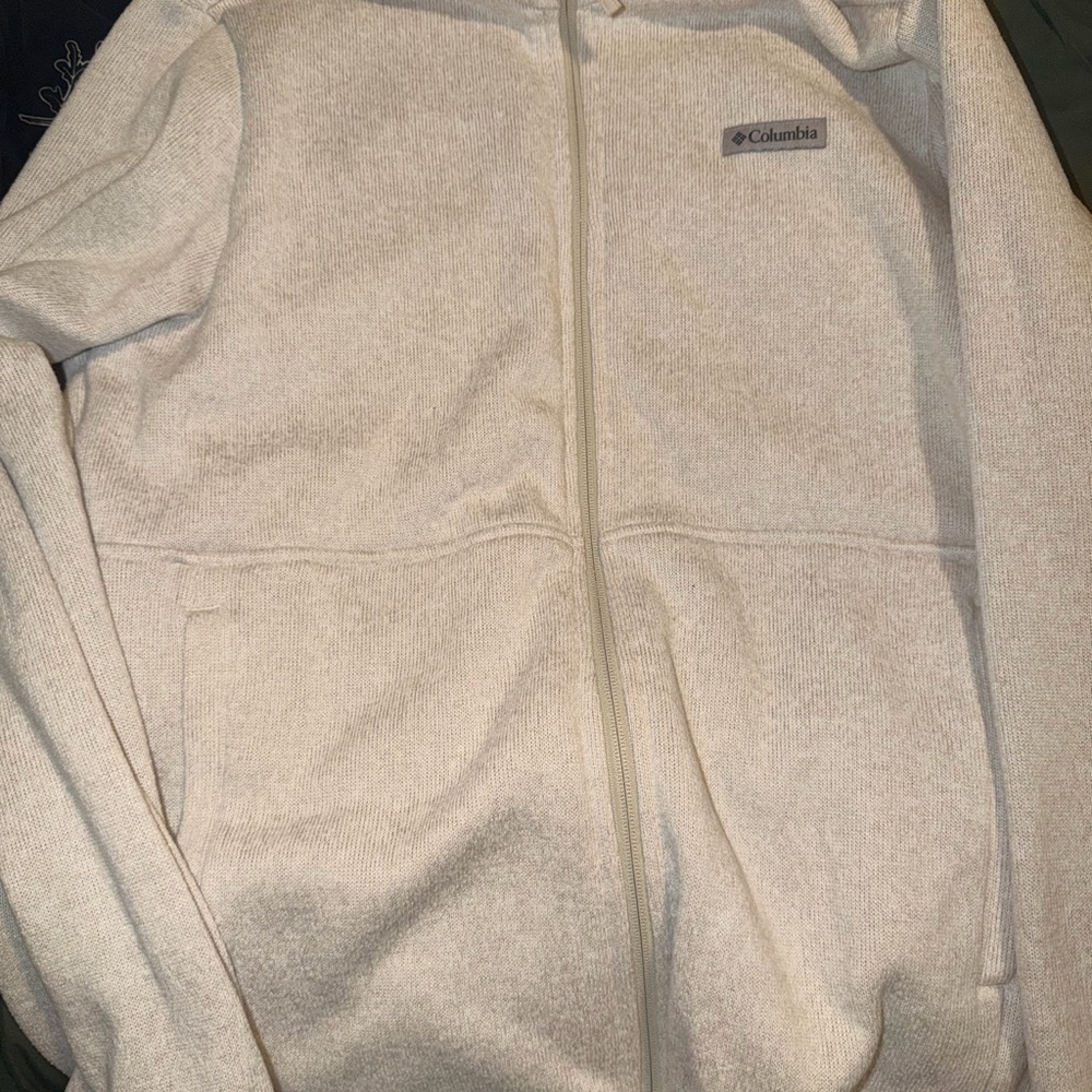 Columbia Cream Full-Zip Fleece Jacket